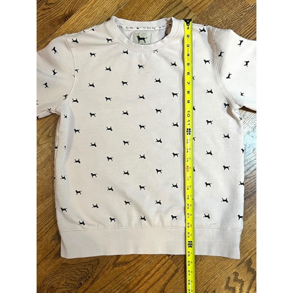 The Black Dog Sweatshirt Crewneck Pink Dog Print Classic Collection Medium - Picture 3 of 10